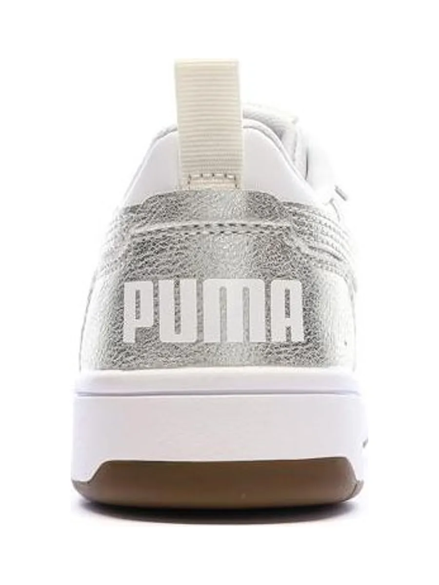 Baskets Blanc/Argent Femme Puma Rebound V6 Low Metal 4