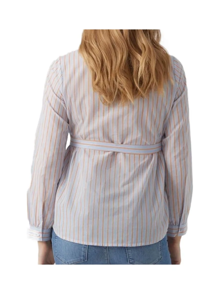 Blouse de Grossesse Bleu/Orange Femme Mamalicious Cabana 2