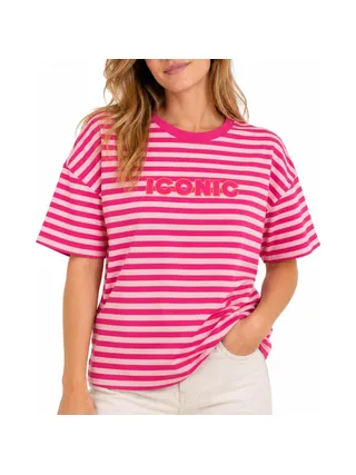 T-Shirt Rouge/Rose Femme Mère et Fille Iconic 1