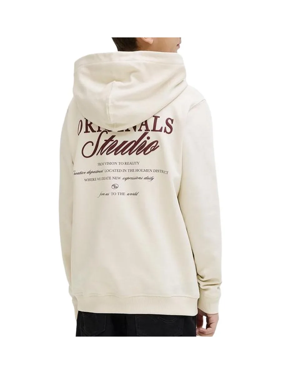 Sweat Ecru Garçon Jack & Jones Norrebro Typo 3