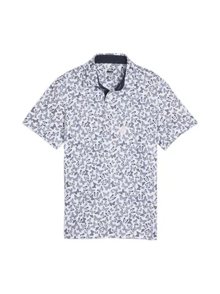 Polo Blanc/Marine Garçon Puma Butterflies 1