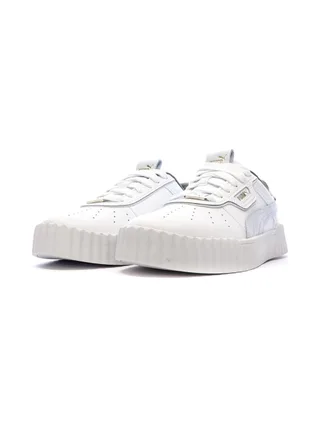 Baskets Blanc/Gris Femme Puma Carina 3.0 Luxe 6