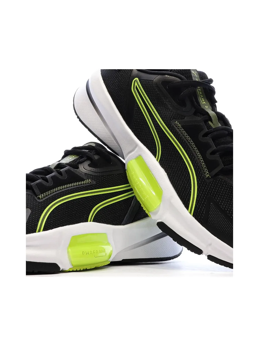Chaussures de running Noires/Jaunes Homme Puma Pwrframe 8