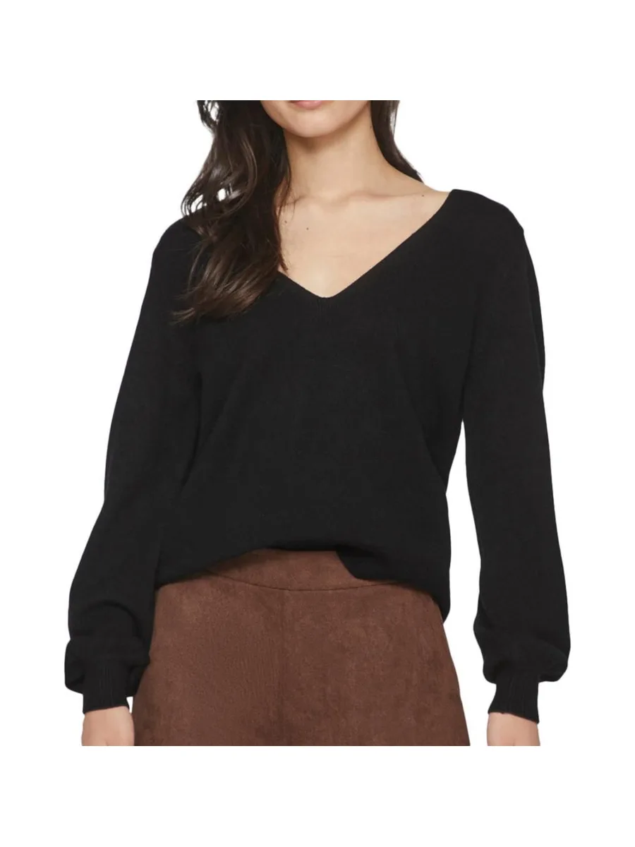 Pull Noir Femme Vila Viril Rev 1