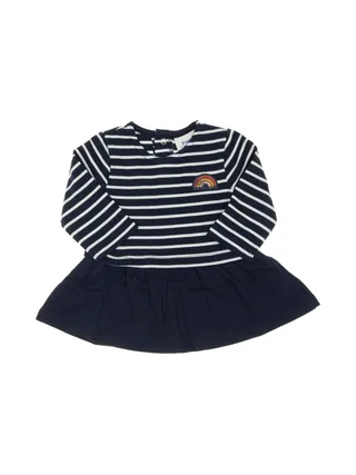 Robe Marine/Blanche Fille Elle est ou la mer Rulipe 1