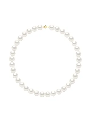 Collier Véritables Perles d'Eau Douce Rondes 12-13 mm — Or Jaune 375 Millièmes — 42 cm 1
