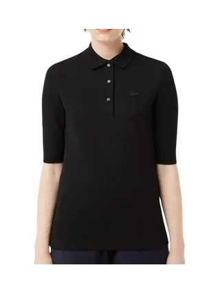 Polo Noir Femme Lacoste Polo Slim Fit 1