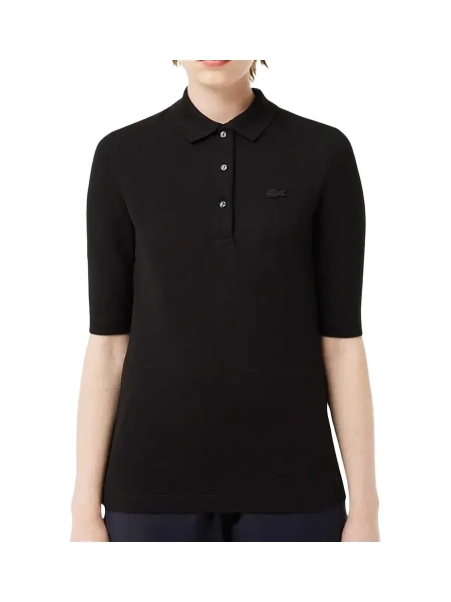 Polo Noir Femme Lacoste Polo Slim Fit 2