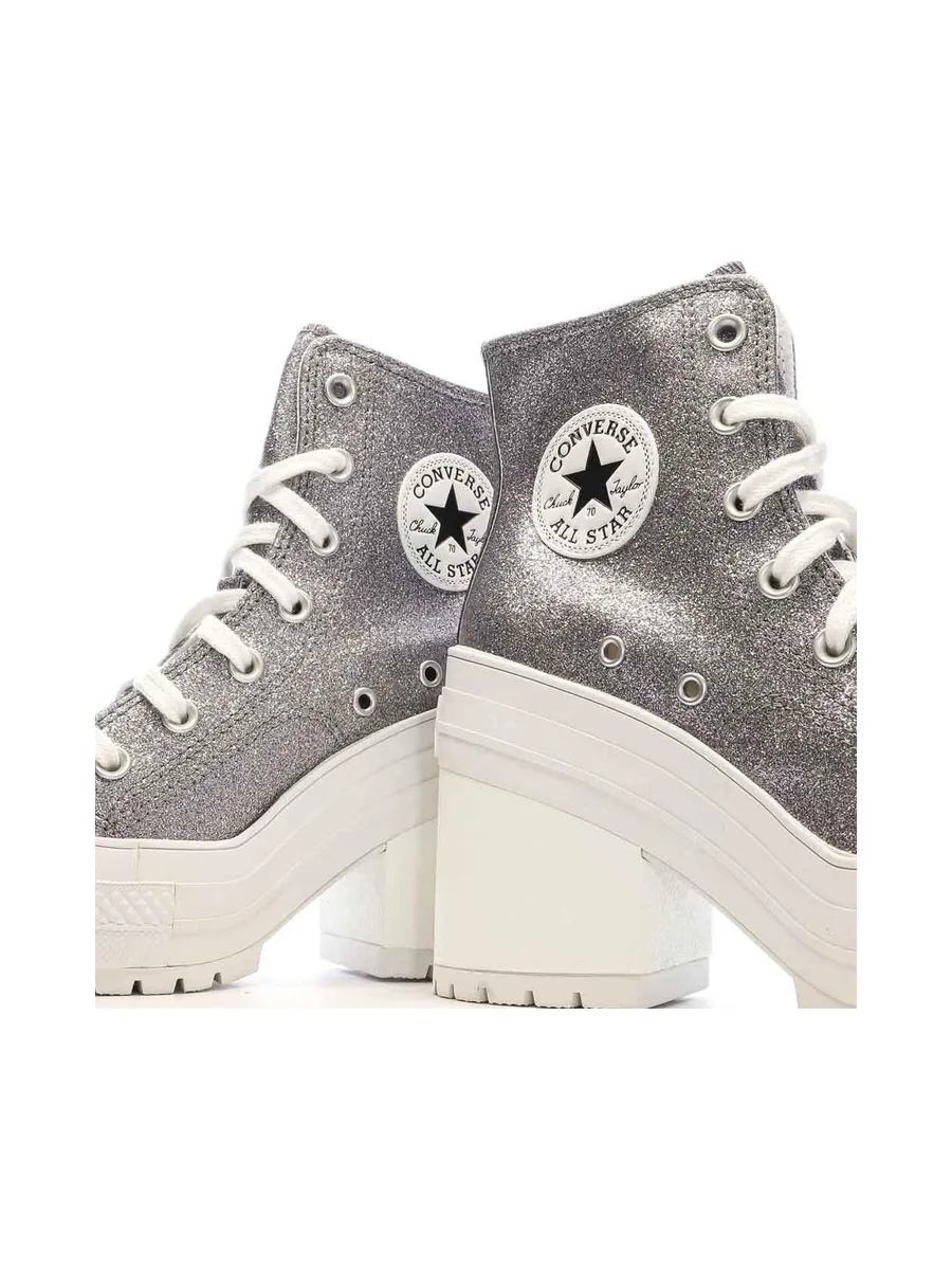 Baskets Argentés Femme Converse Chuck 70 Deluxe 8