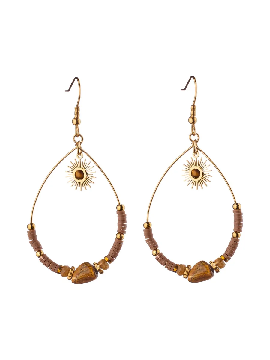 Boucles d'oreilles Tatiana - Marron 1