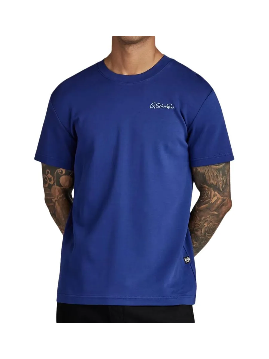 T-shirt Bleu Roi Homme G-Star Raw D23897 2