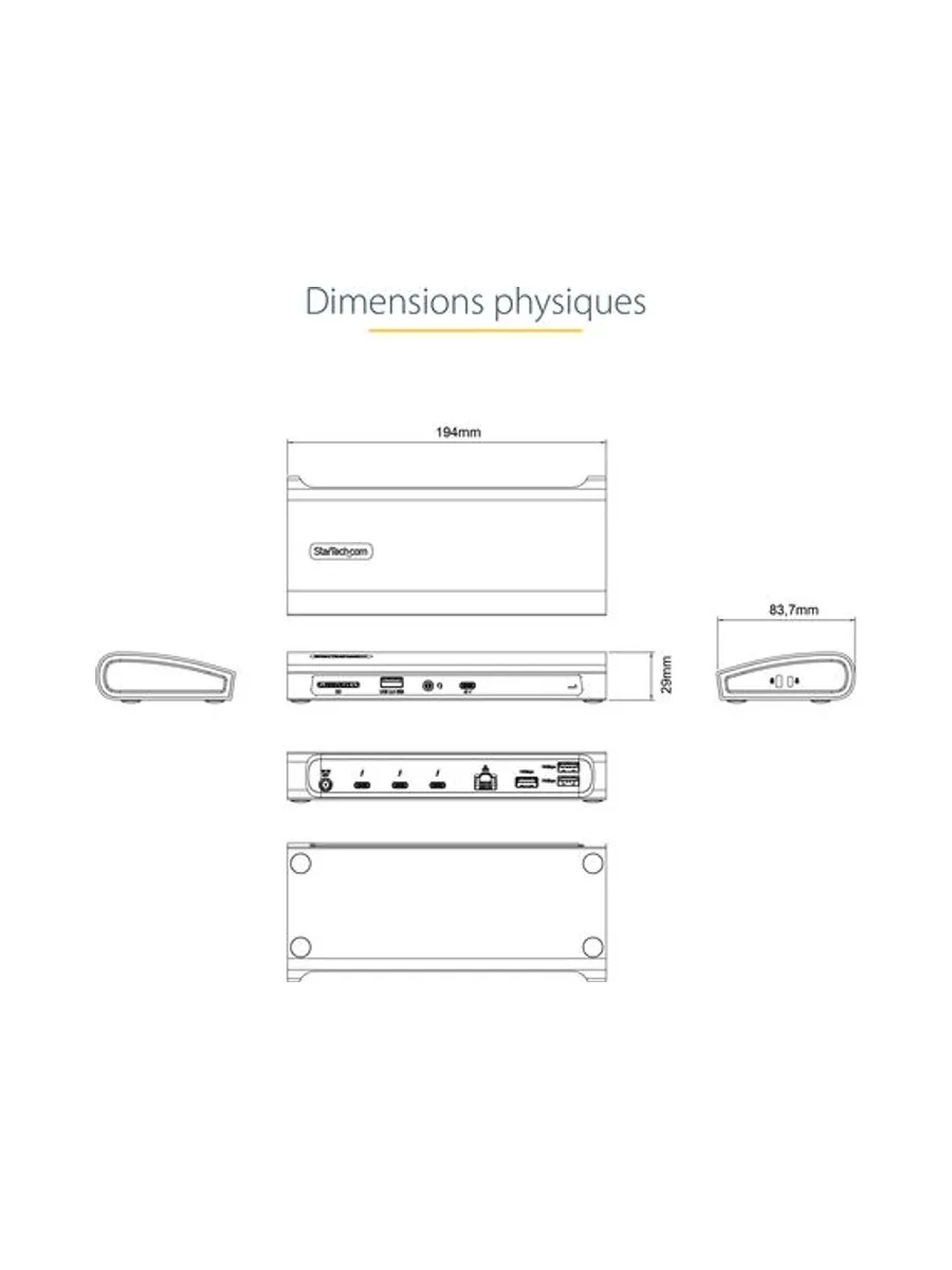 StarTech.com TB4CDOCKUE laptop dock/port replicator 12