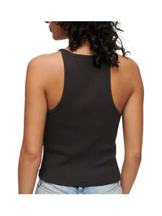 Débardeur Noir Femme Superdry Essential Logo Racer 2