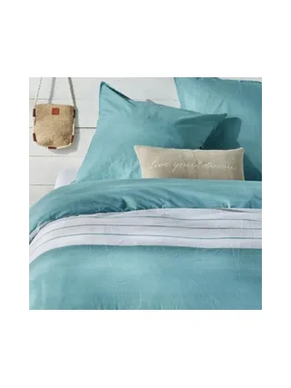 Parure de Lit Turquoise/Blanc Today 220x240 Oceanic 2