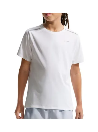 T-Shirt de Sport Blanc Garçon Nike Running Miler 1