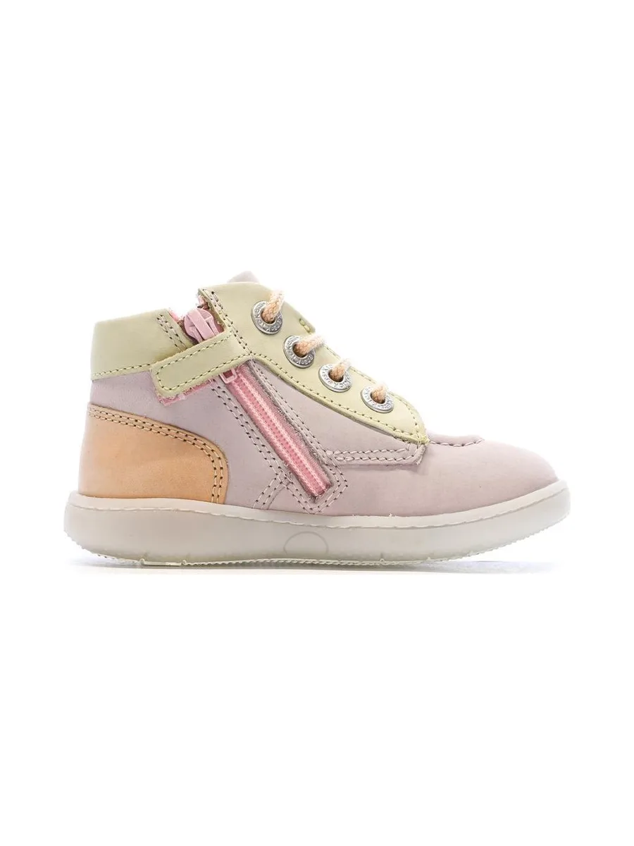 Baskets Rose Fille Kickers Kickiconic 3