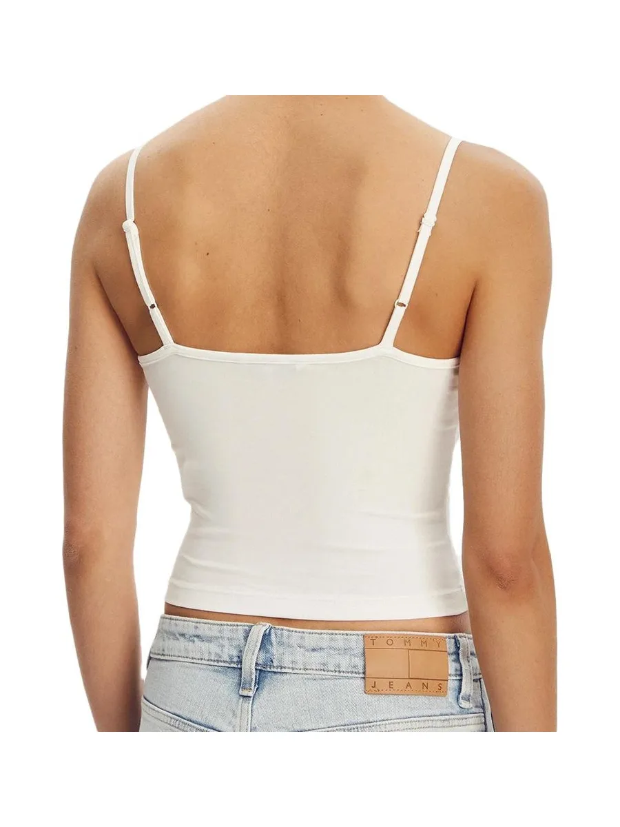 x 2 Débardeurs Blanc/Bleu Femme Tommy Hilfiger Essential 3