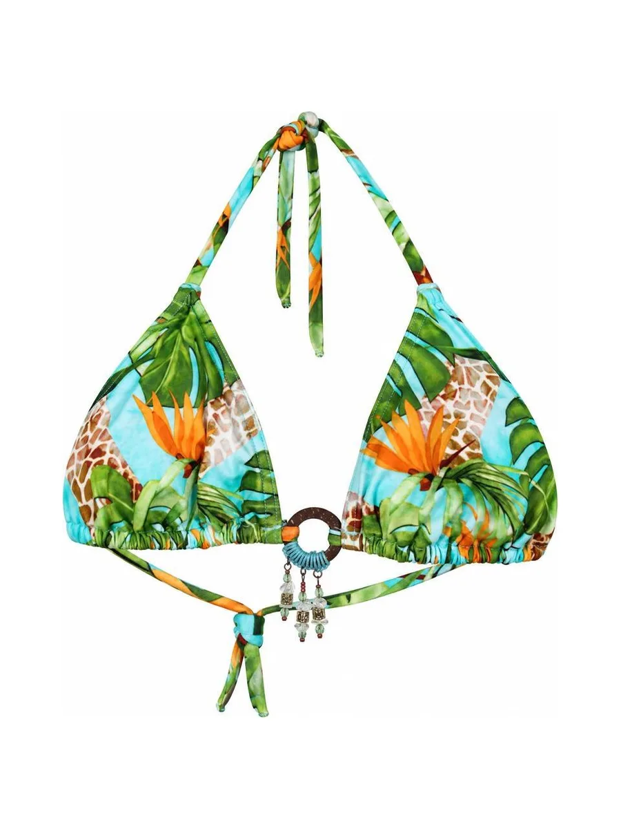Haut de maillot de bain Turquoise/Vert Femme Grain de Sable Ficelle 2