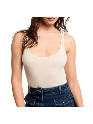 Débardeur Blanc Femme Morgan Fantaisie Avec Bijoux 1