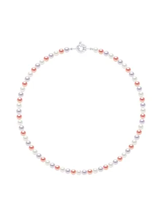 Collier Véritables Perles d'Eau Douce Rondes 6-7 mm — Argent 925 Millièmes — 42 cm 1