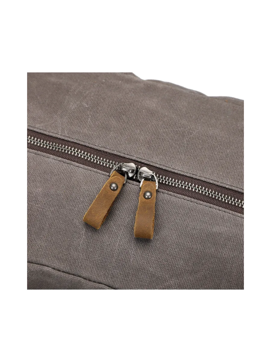 BOB - Sac de voyage en cuir véritable et toile enduite - Bleu 23