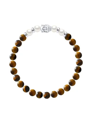 Bracelet Véritables Perles de Culture d'Eau Douce Rondes 6-7 mm — Argent 925 Millièmes — 18 cm 1