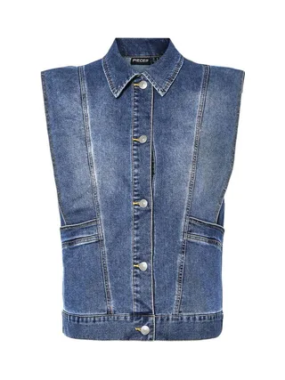 Veste en Jean Bleu Femme Pieces Femma 3