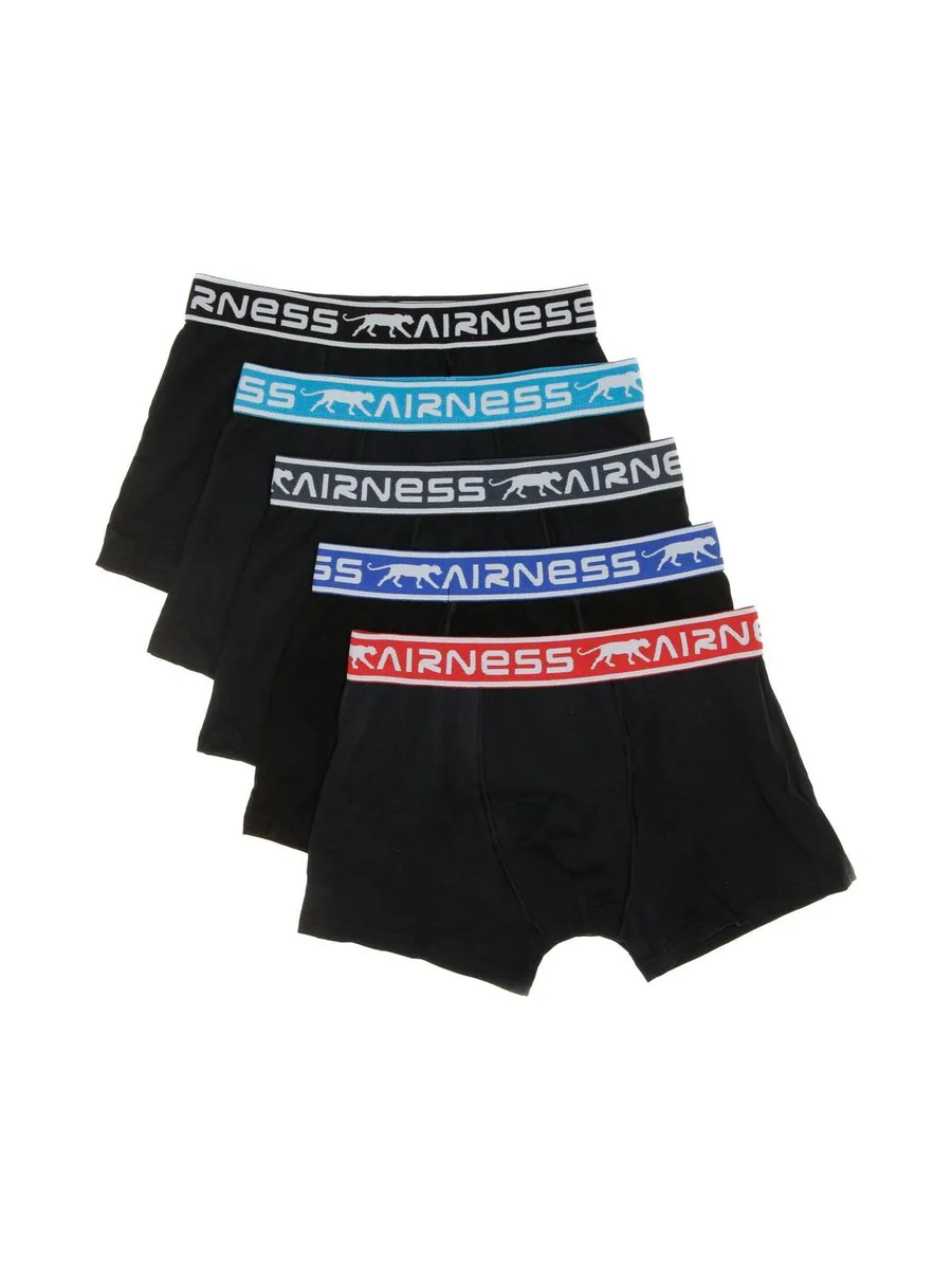 Lot de 5 Boxers Noirs Garçon Airness 1