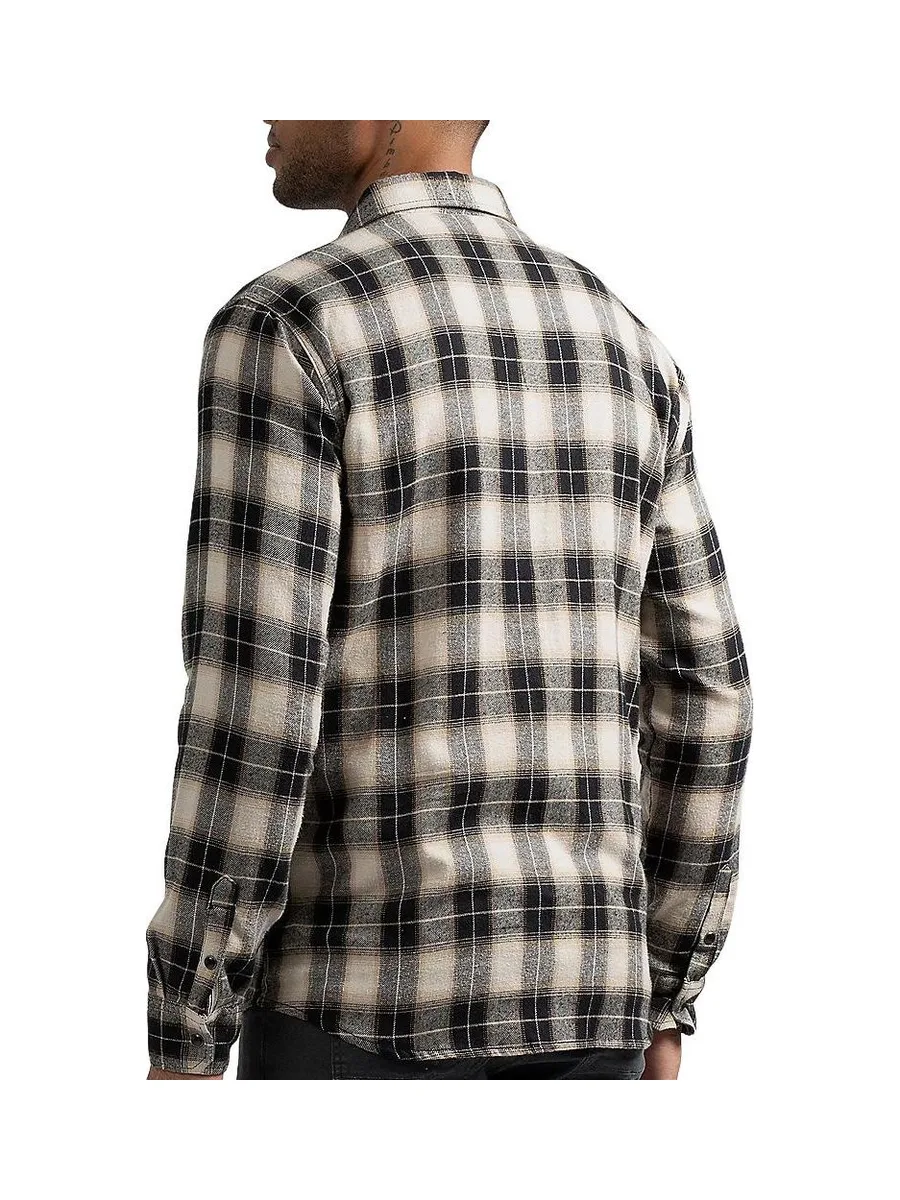 Chemise Manches Longues Beige/Noir Homme Sun Valley ABEE 3