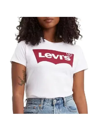 T-Shirt Blanc/Rouge Femme Levi's The Perfect 1