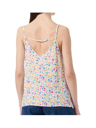 Débardeur Blanc/Rose à Motifs Femme Nova 2