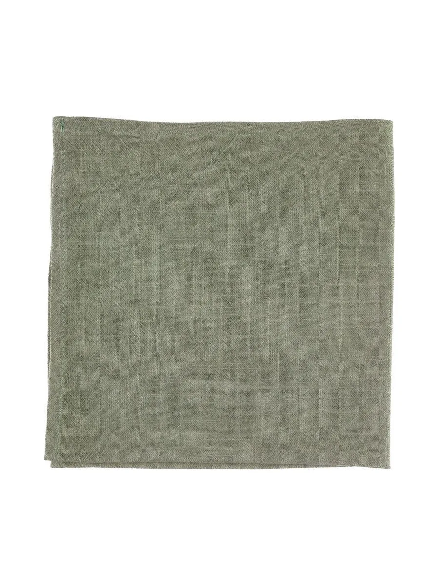 Serviette de table - 6 pièces - Lin et coton blanc crème 139