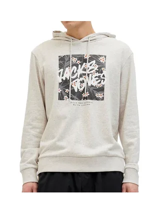 Sweat à Capuche Gris chiné Homme Jack & Jones Hawaii 1
