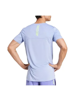 T-Shirt Bleu/Mauve Homme Adidas Adizero Tee 2