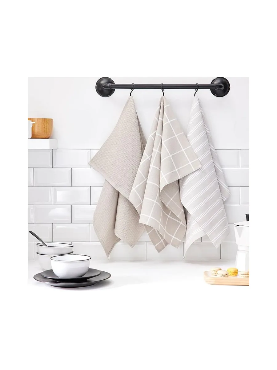 Lot De 3 Torchons Imprimé Taupe Today Towels 3