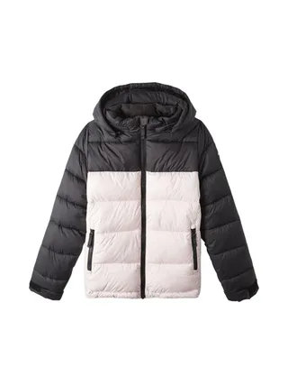 Doudoune À Capuche Noire/Rose Clair Fille Originals Puffer 1