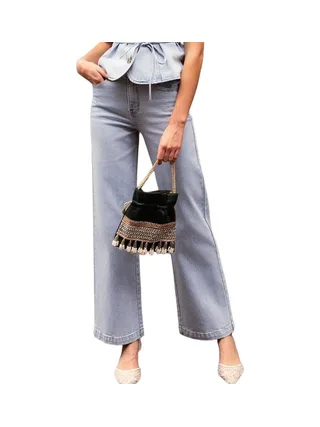 Jean Flare Bleu Femme Oraije Mona JD671 1