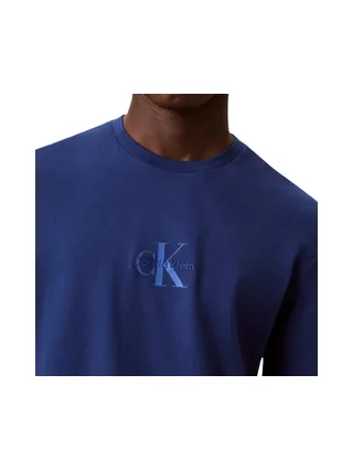 T-Shirt Bleu Homme Calvin Klein Jeans Microsss 2