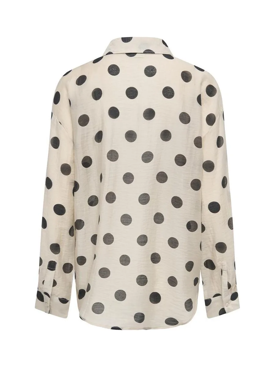 Chemise à Pois Beige Femme JDY Fay 3