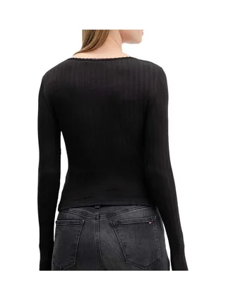T-Shirt Manches Longues Noir Femme Tommy Hilfiger DW0DW21575 2