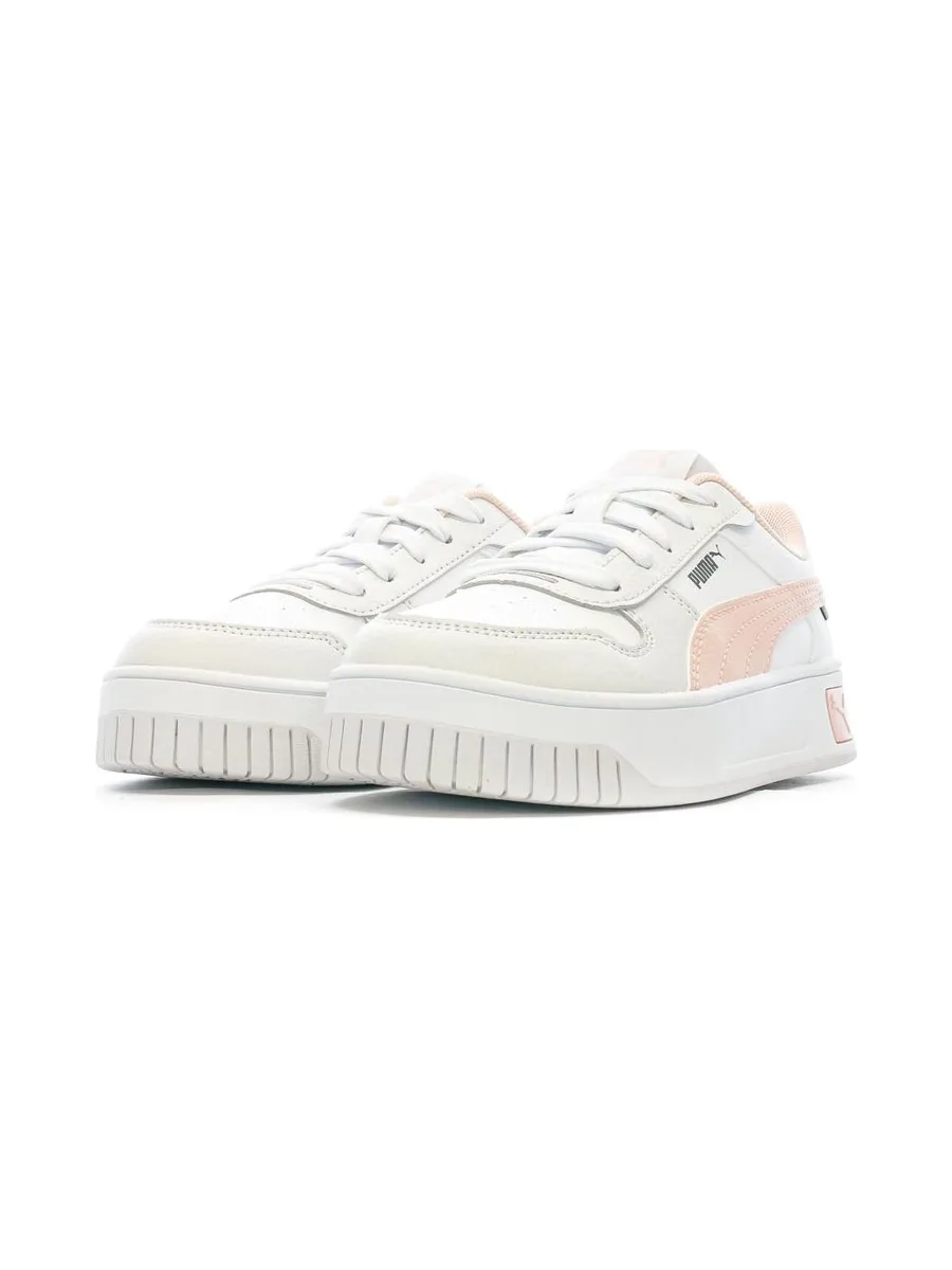 Baskets Blanches/Rose Fille Puma Carina 04 7
