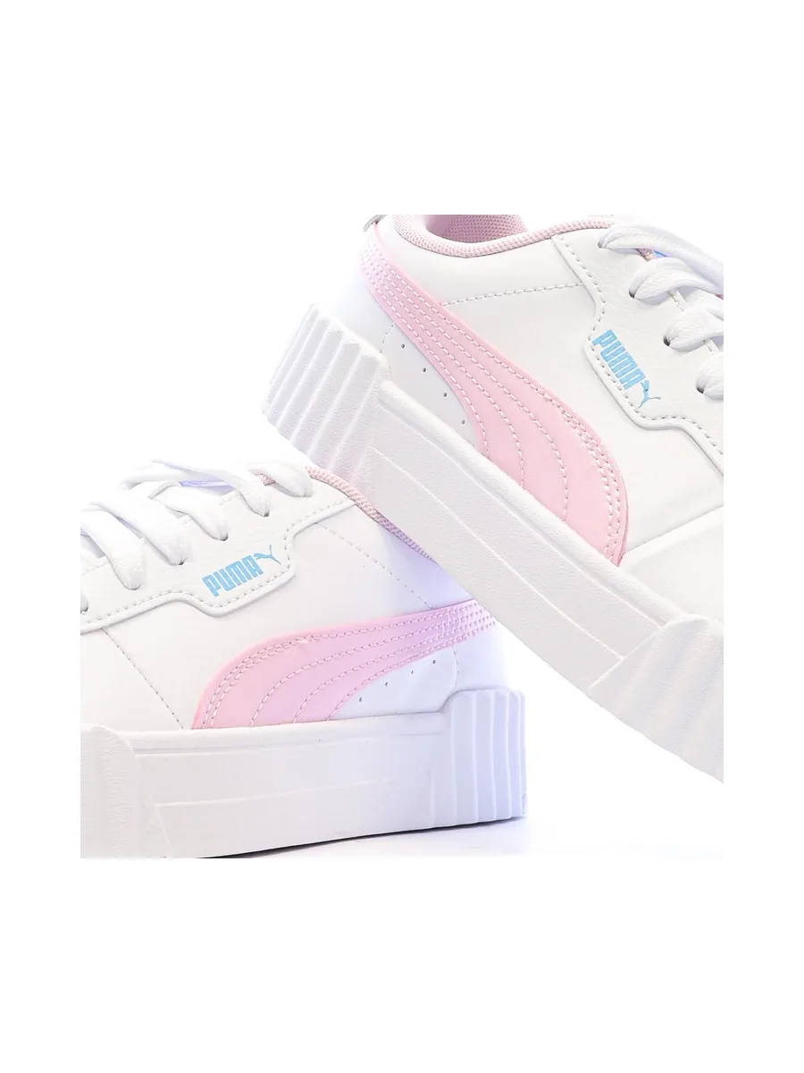 Baskets Blanc/Rose Fille Puma Carina 3.0 Jelly 8