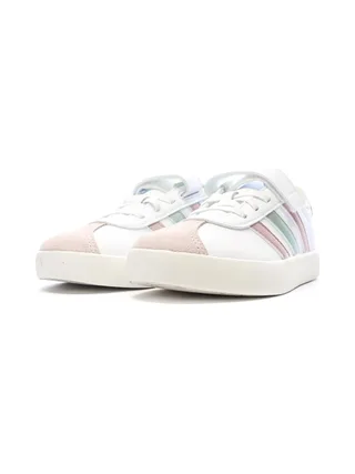 Baskets Blanches/Roses Fille Adidas Vl Court 6