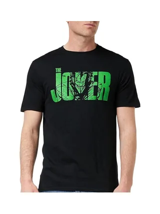 T-Shirt Noir Homme Dc Comics Joker 1
