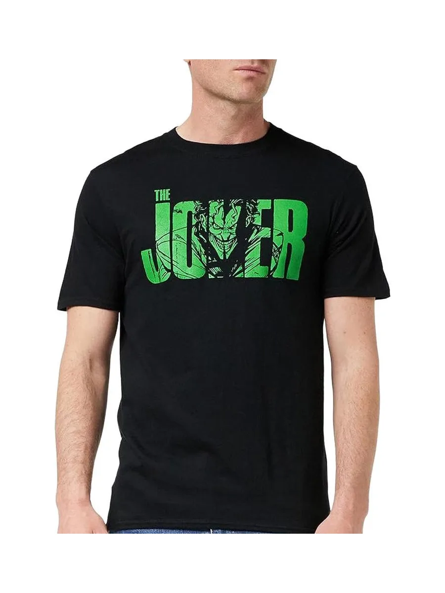 T-Shirt Noir Homme Dc Comics Joker 2