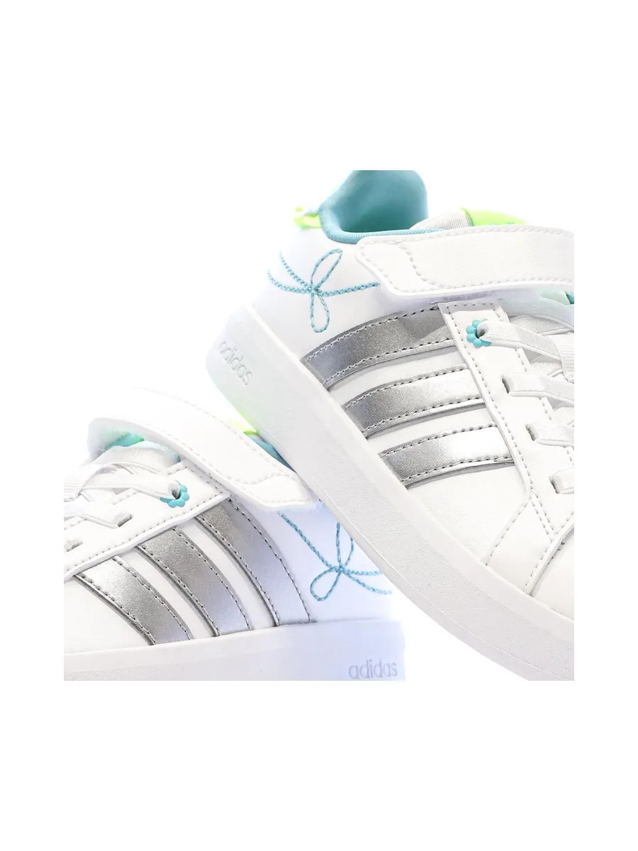 Baskets Blanche Fille Adidas Grand Court 3.0 Girls 8