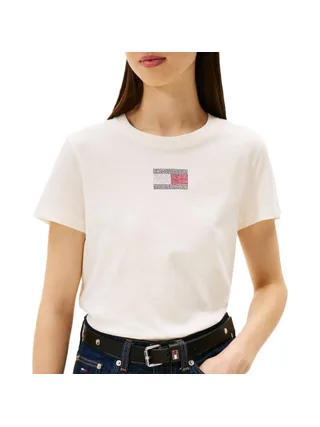 T-Shirt Blanc Femme Tommy Hilfiger DW0DW21965 1