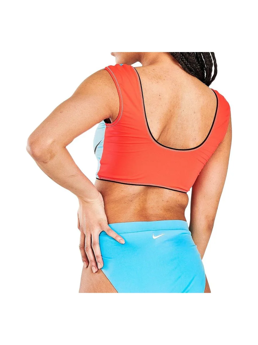 Haut de maillot de bain Bleu/Rose Femme Nike Midkini 3