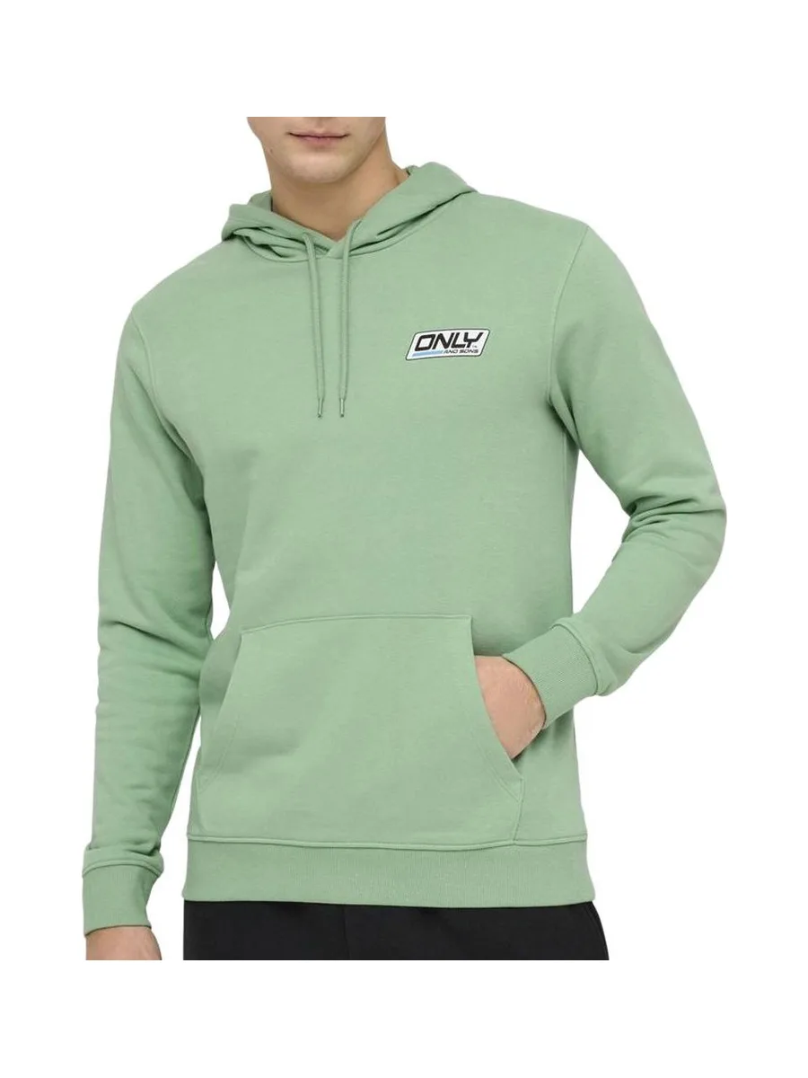 Sweat Vert Homme Only & Sons Print Logo 2