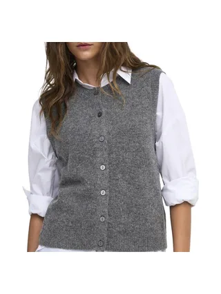 Gilet Gris Clair Femme Only Livia 1